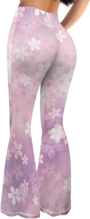Ladies Womens Flare Leggings Flare Sweatpants Women Butt Lift