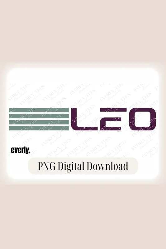Leo Zodiac Vintage Design PNG Download
