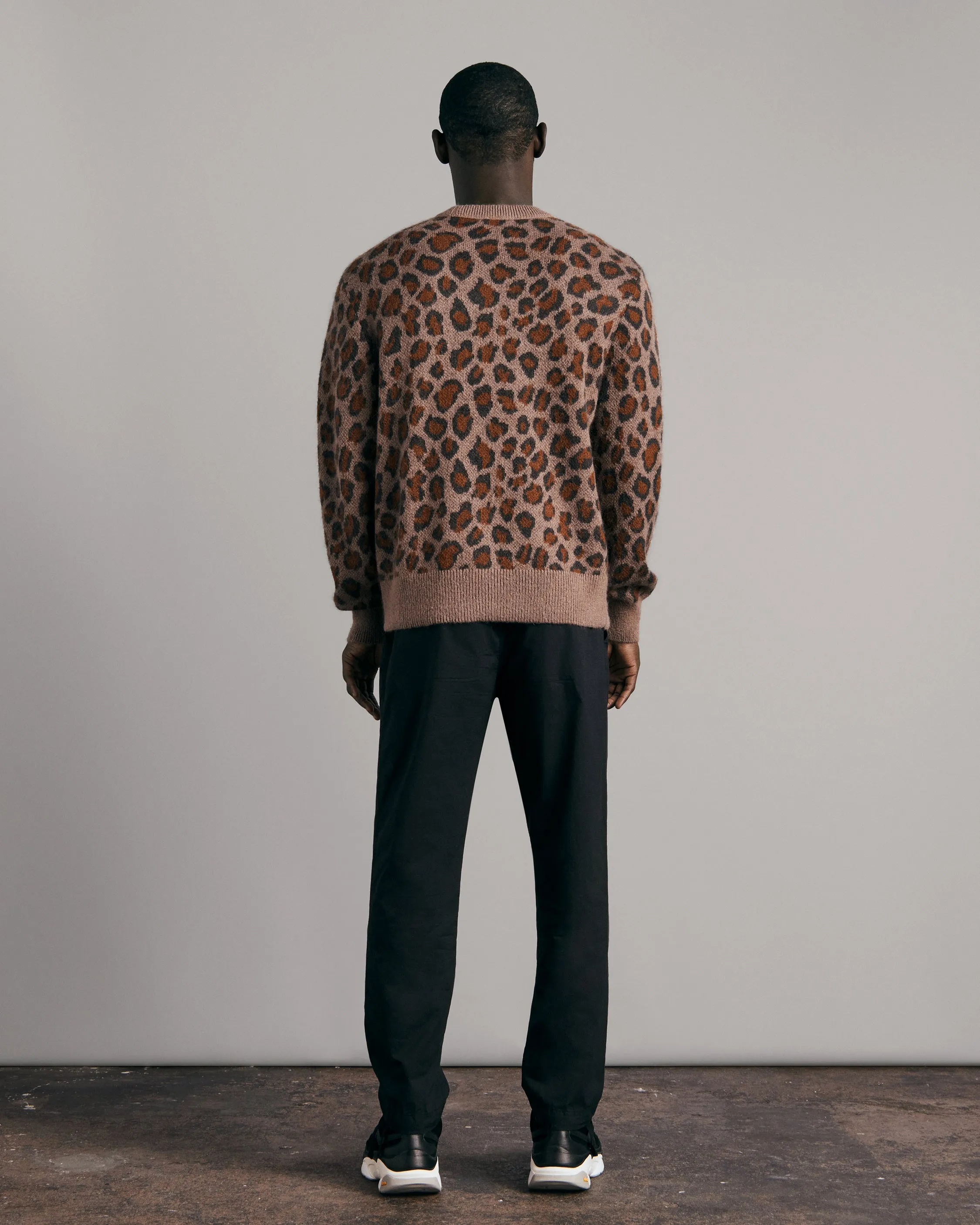 Leopard Mohair Damon Crew