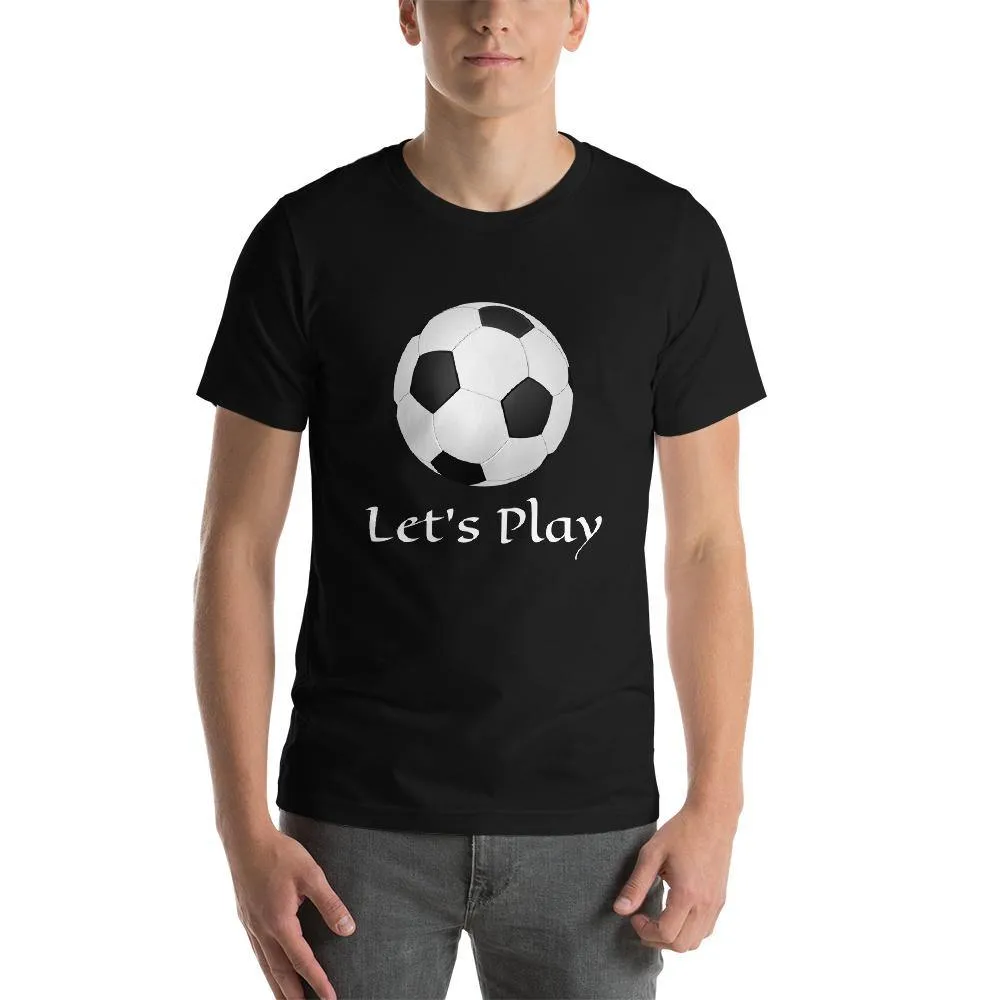 Let's Play Football Men Round Neck T-Shirts