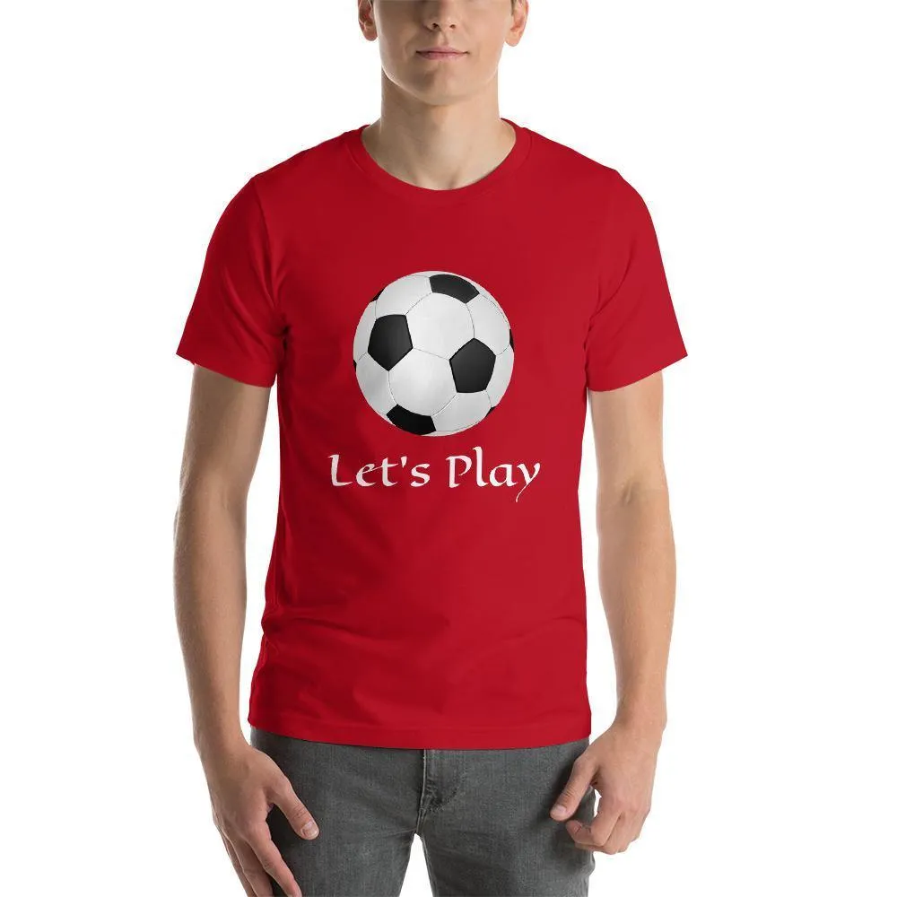 Let's Play Football Men Round Neck T-Shirts