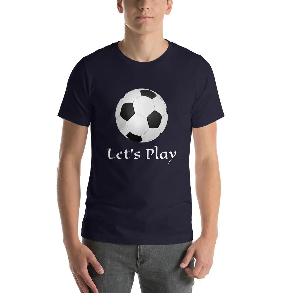Let's Play Football Men Round Neck T-Shirts