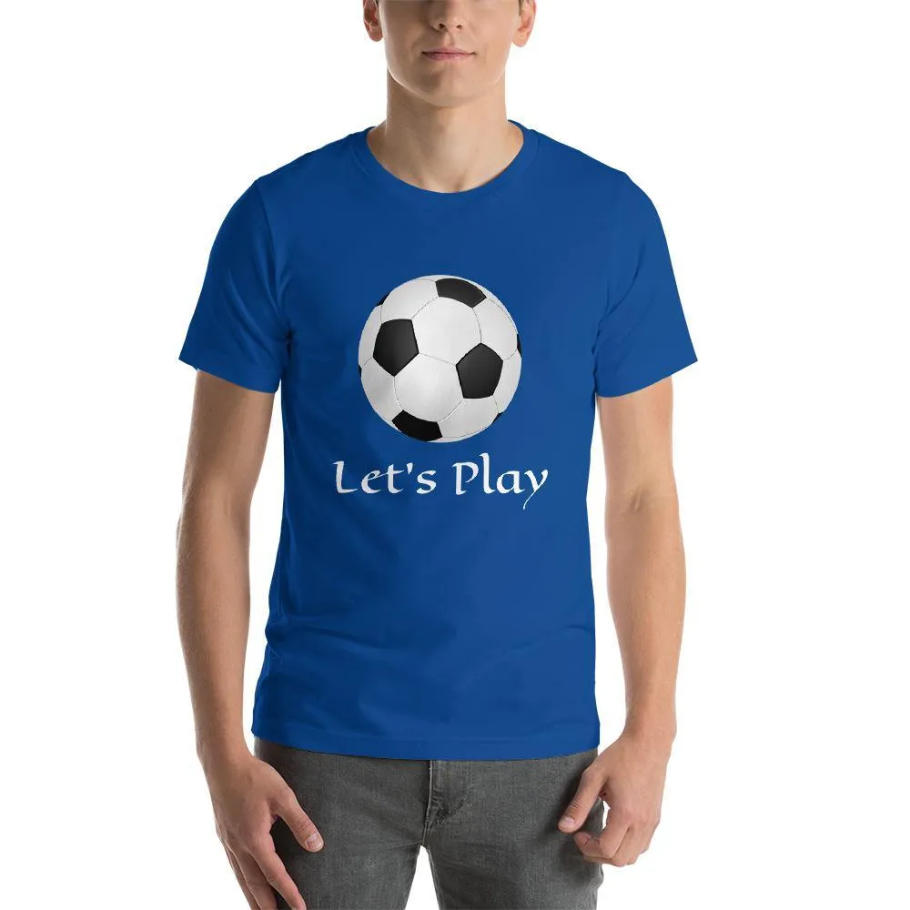 Let's Play Football Men Round Neck T-Shirts