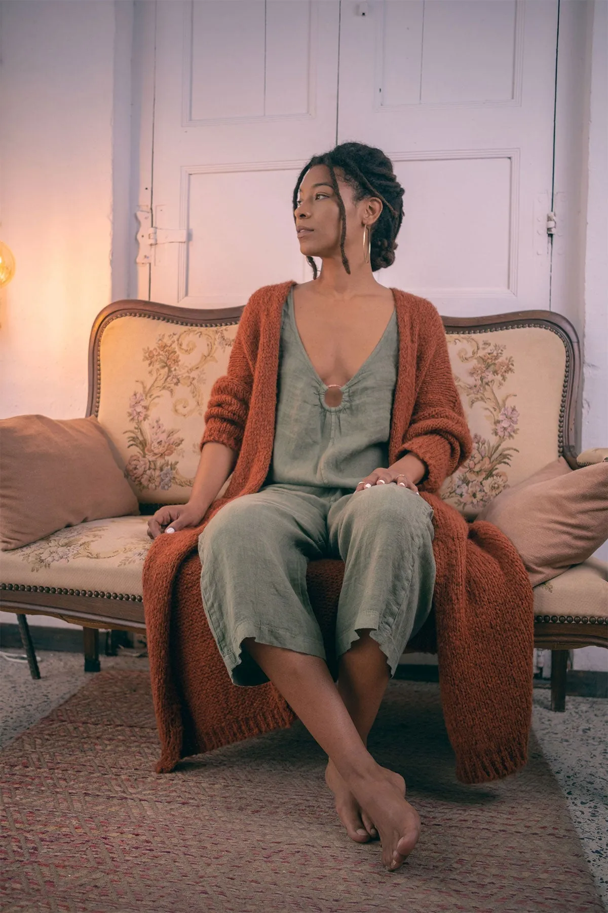 Long Cardigan Camel