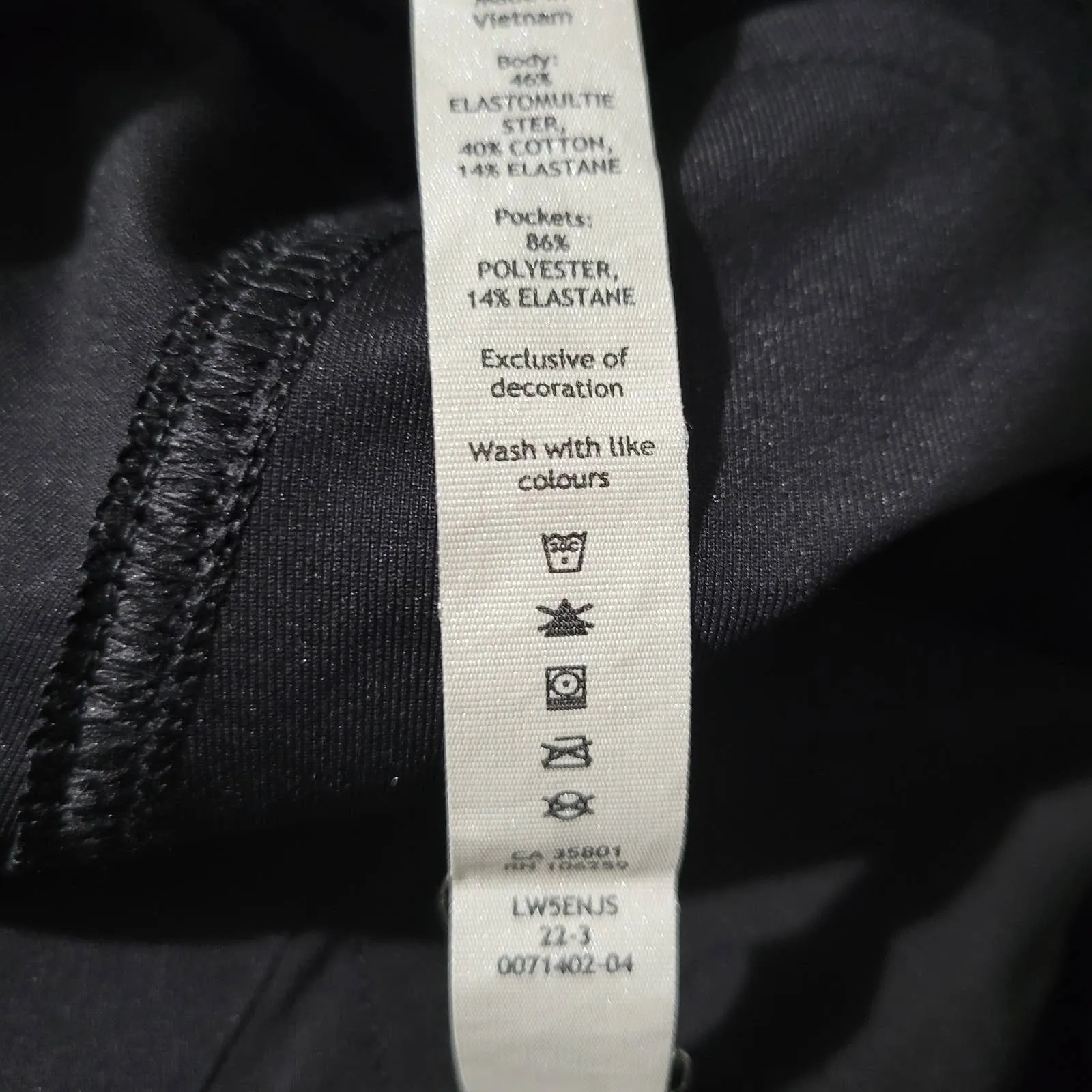 Lululemon City Sleek Pants Black Five Pocket Wide Leg High Rise Cotton Blend Activewear Unlined Size 27
