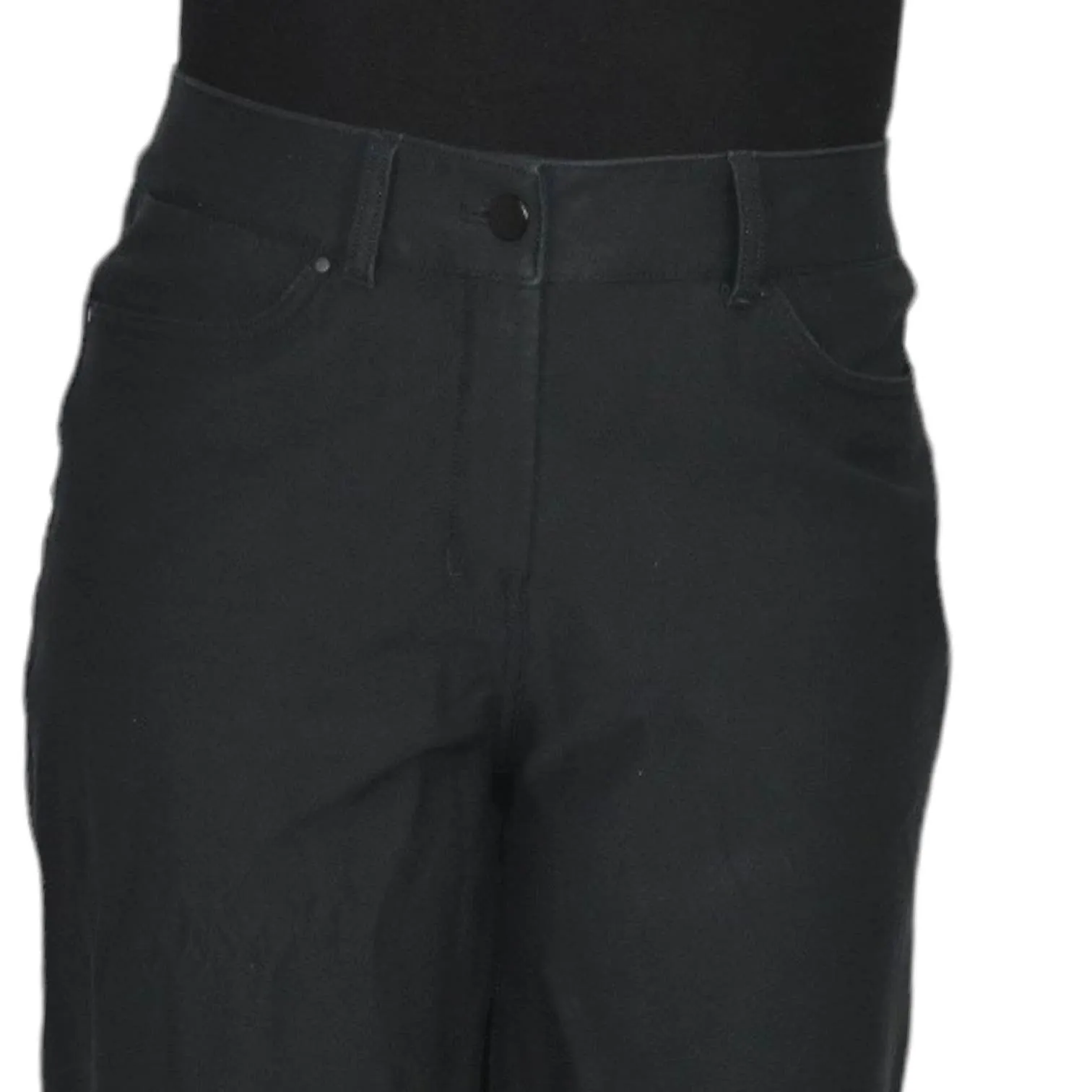 Lululemon City Sleek Pants Black Five Pocket Wide Leg High Rise Cotton Blend Activewear Unlined Size 27