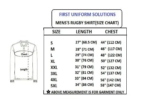 Men's Australia Rugby Long Sleeve Jersey Embroidered Logo
