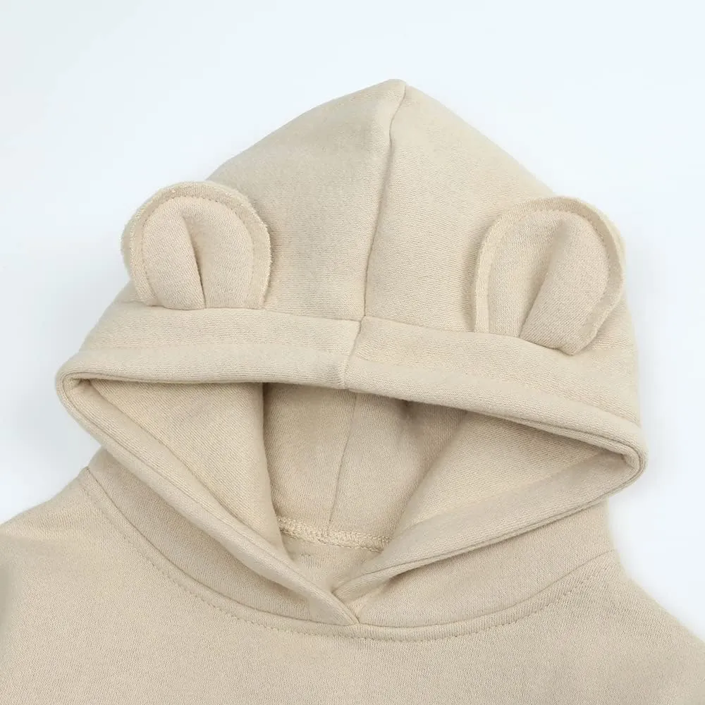 MYGBCPJS Youth 2PCS Jogger Outfits Set Fleece Hooded   Sweatpants Boys Girls Athletic Sweatsuits Pullover Clothes