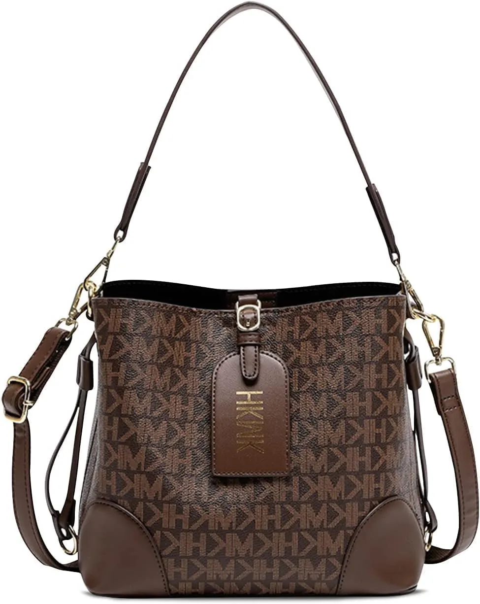 New Women's Tote Handbags with HKMK Pattern, Bucket Bag Tote Bag for Women Fashion Woman Top-Handle Bag