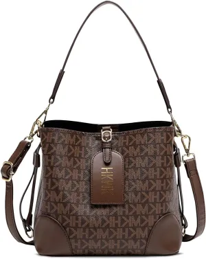 New Women's Tote Handbags with HKMK Pattern, Bucket Bag Tote Bag for Women Fashion Woman Top-Handle Bag