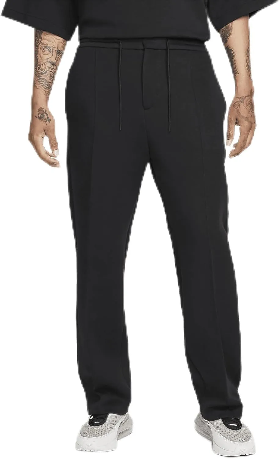 Nike Sportswear Tech Fleece Reimagined Men's Loose Fit Open Hem Sweatpants (Black/Black, FB8163-010) Size XX-Large