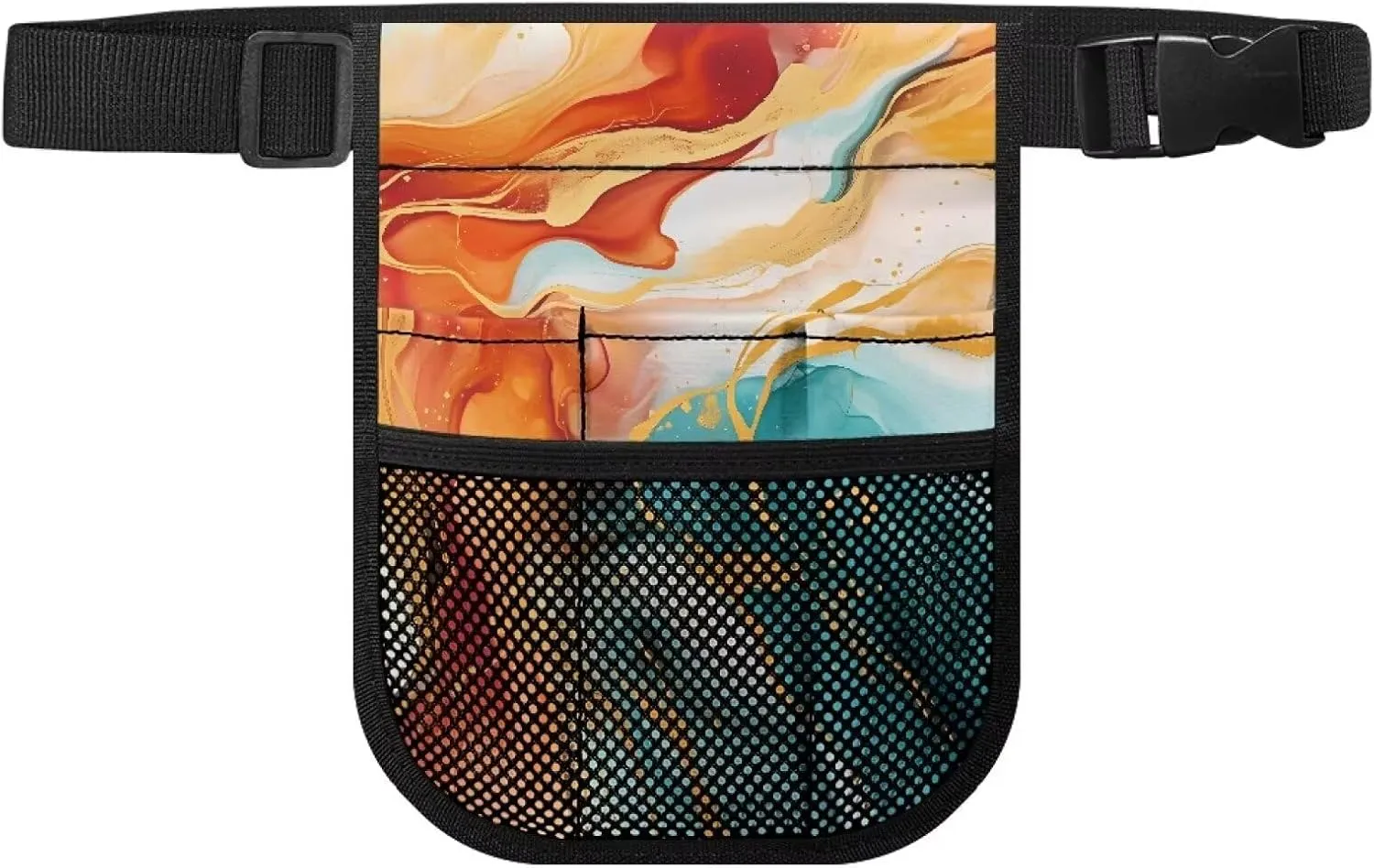 Nurse Fanny Pack,Colored Marble Nurse Pouch for Women Nurse Tool Belt, Nurses Utility Storage Pocket Organizer, Utility Waist Pack Multi Compartment Medical Gear Pocket Belt Bag