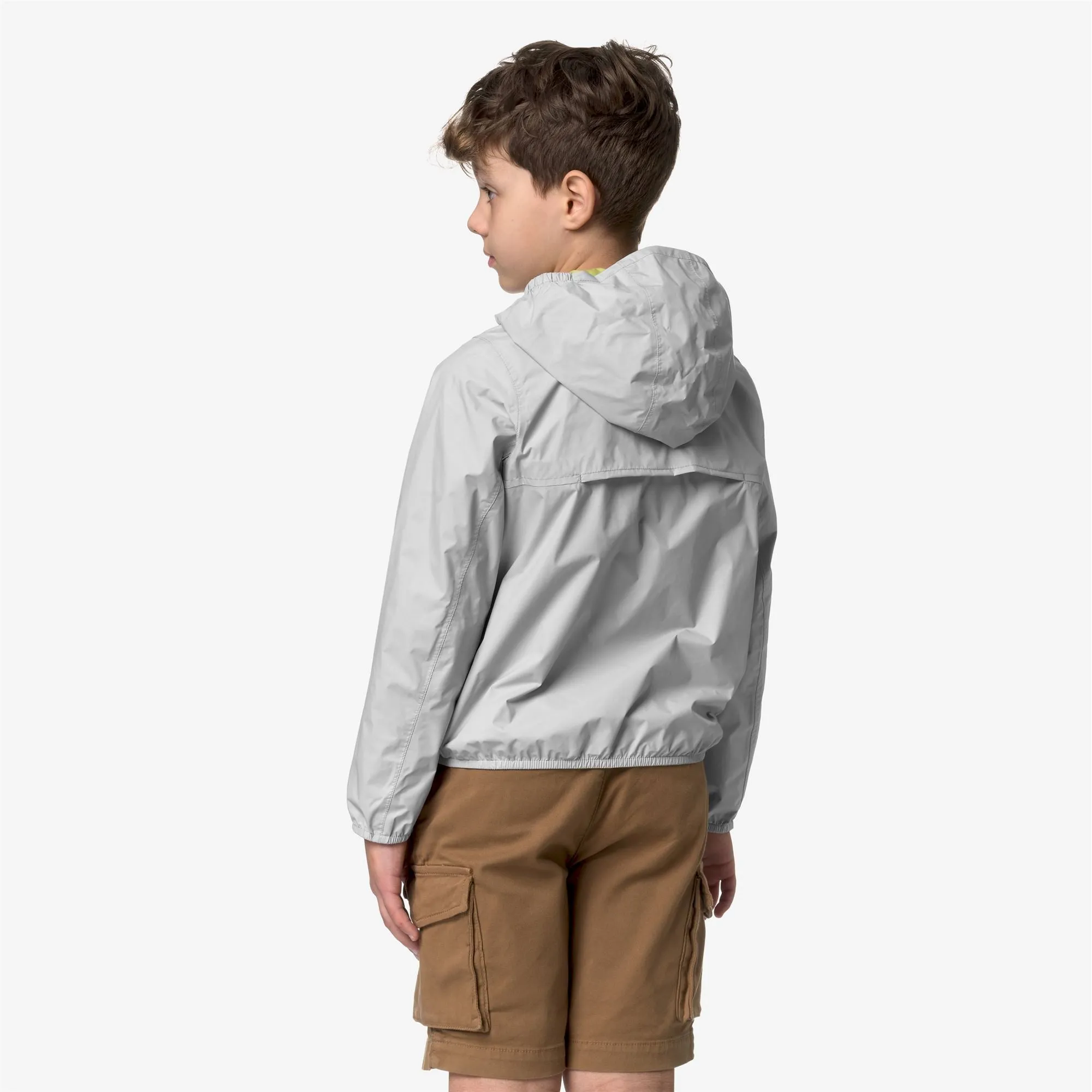 P. JAKE PLUS.2 REVERSIBLE - Jackets - Short - BOY - GREY ASH-GREEN CELERY