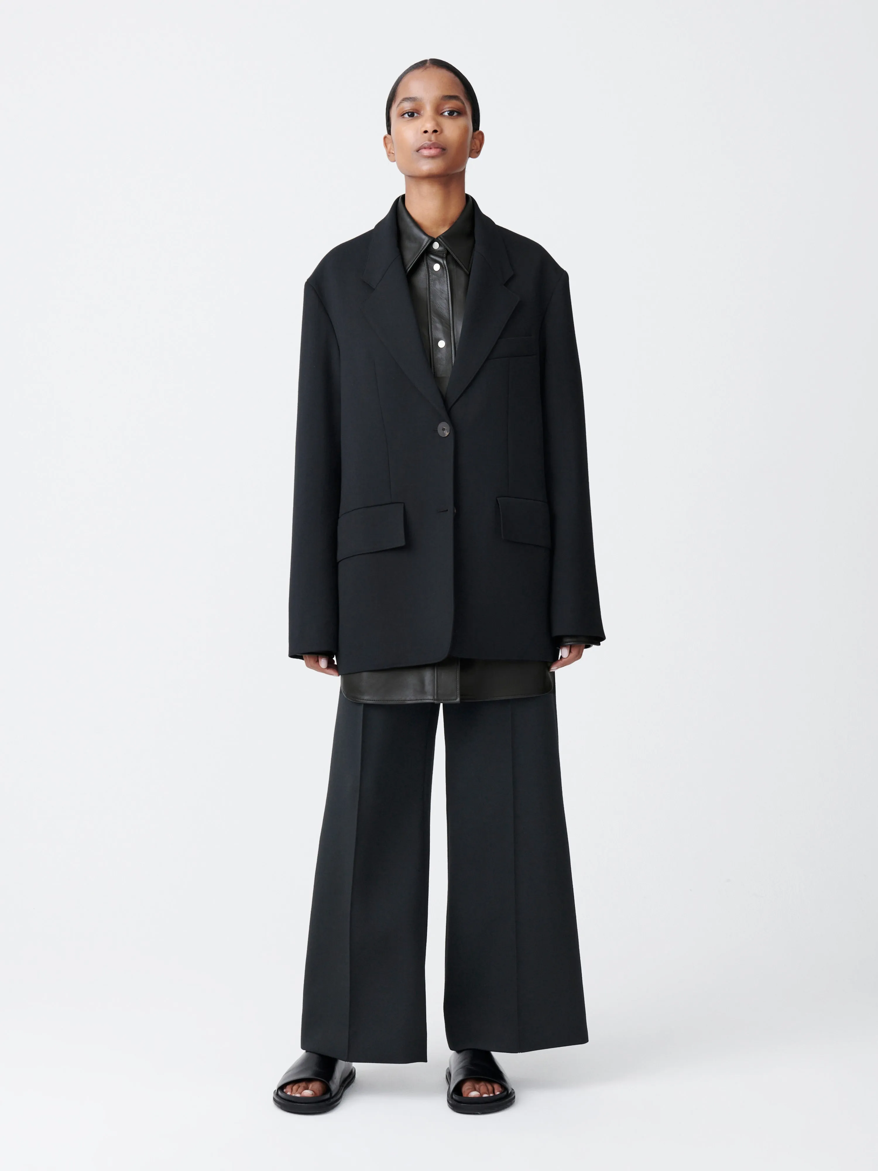 Phelps Wool Jacket in Darkest Navy