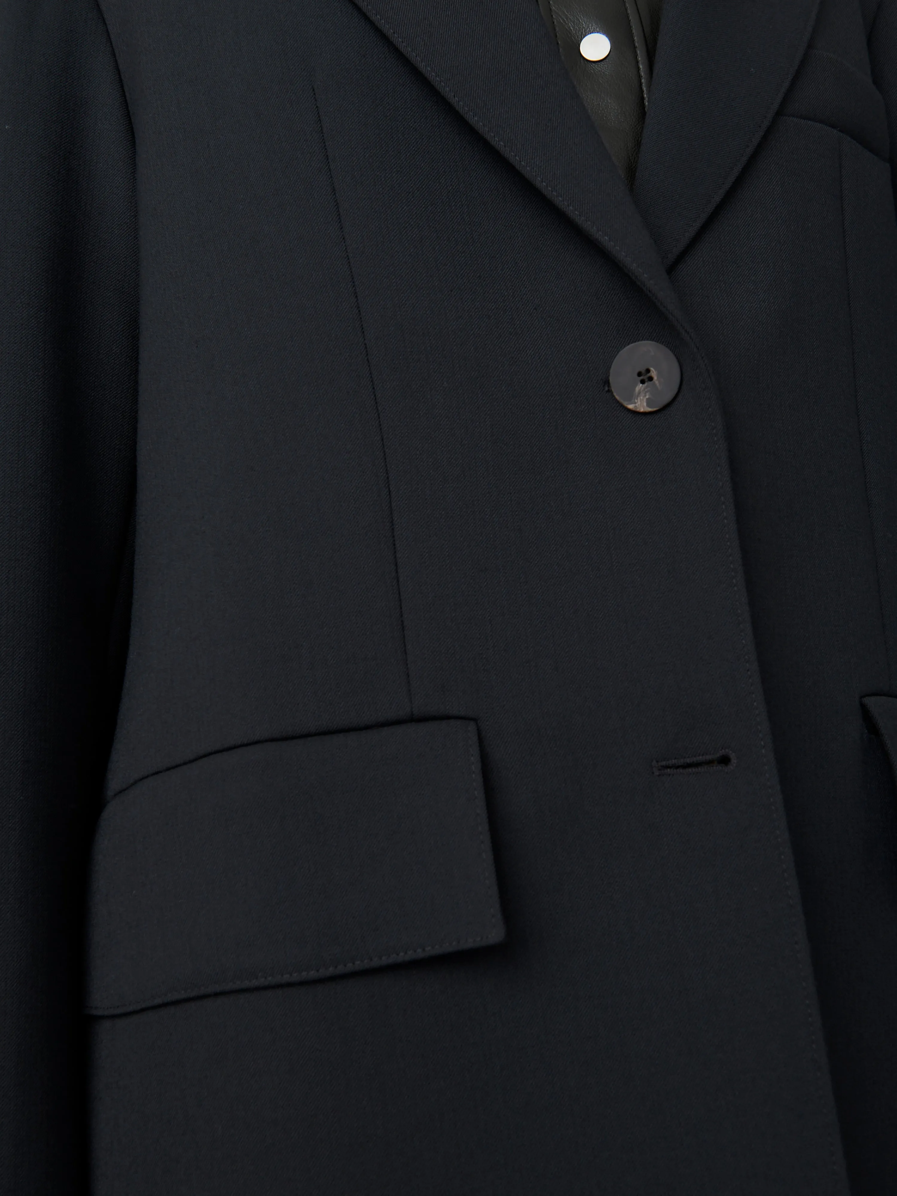 Phelps Wool Jacket in Darkest Navy