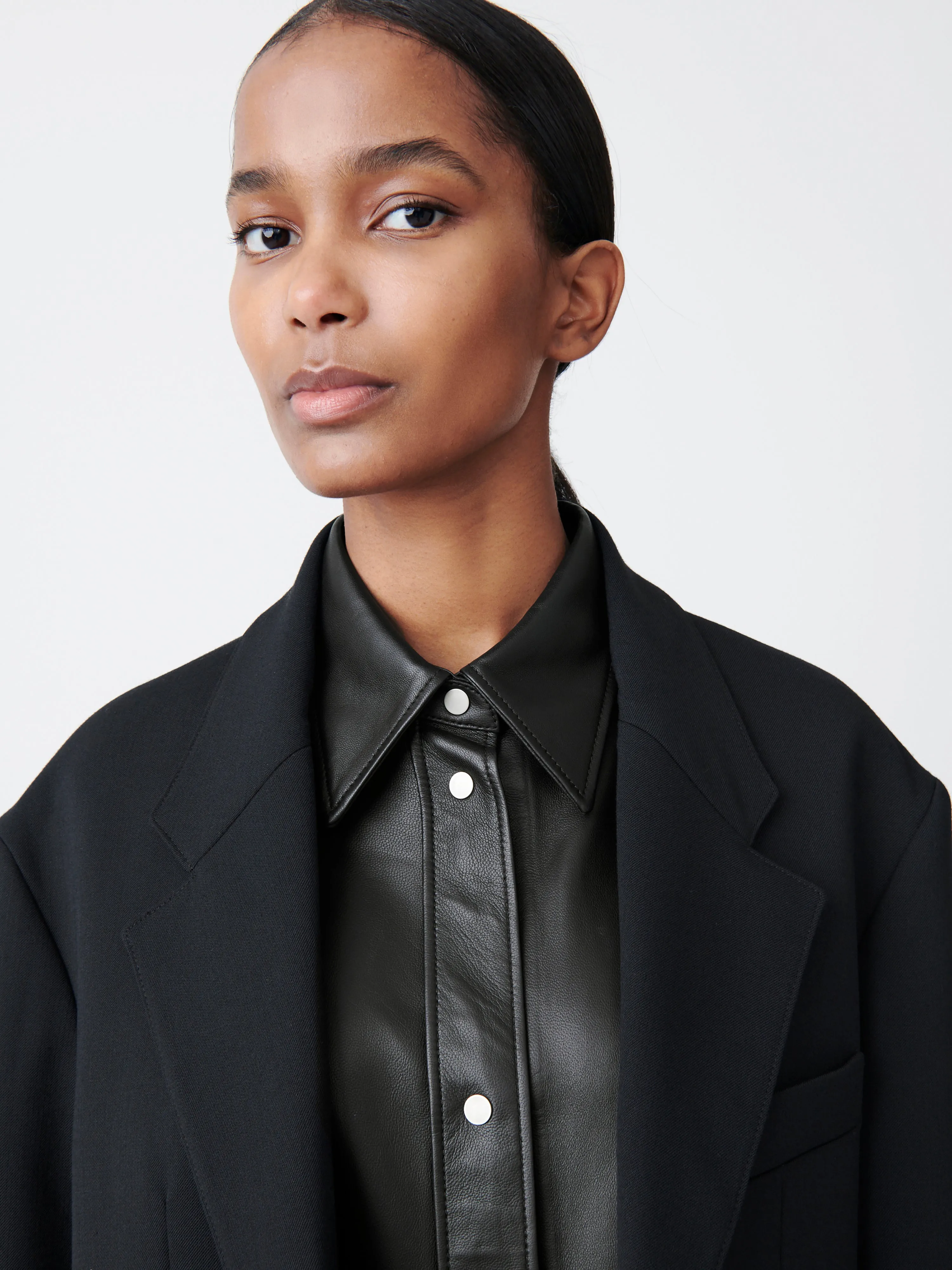Phelps Wool Jacket in Darkest Navy