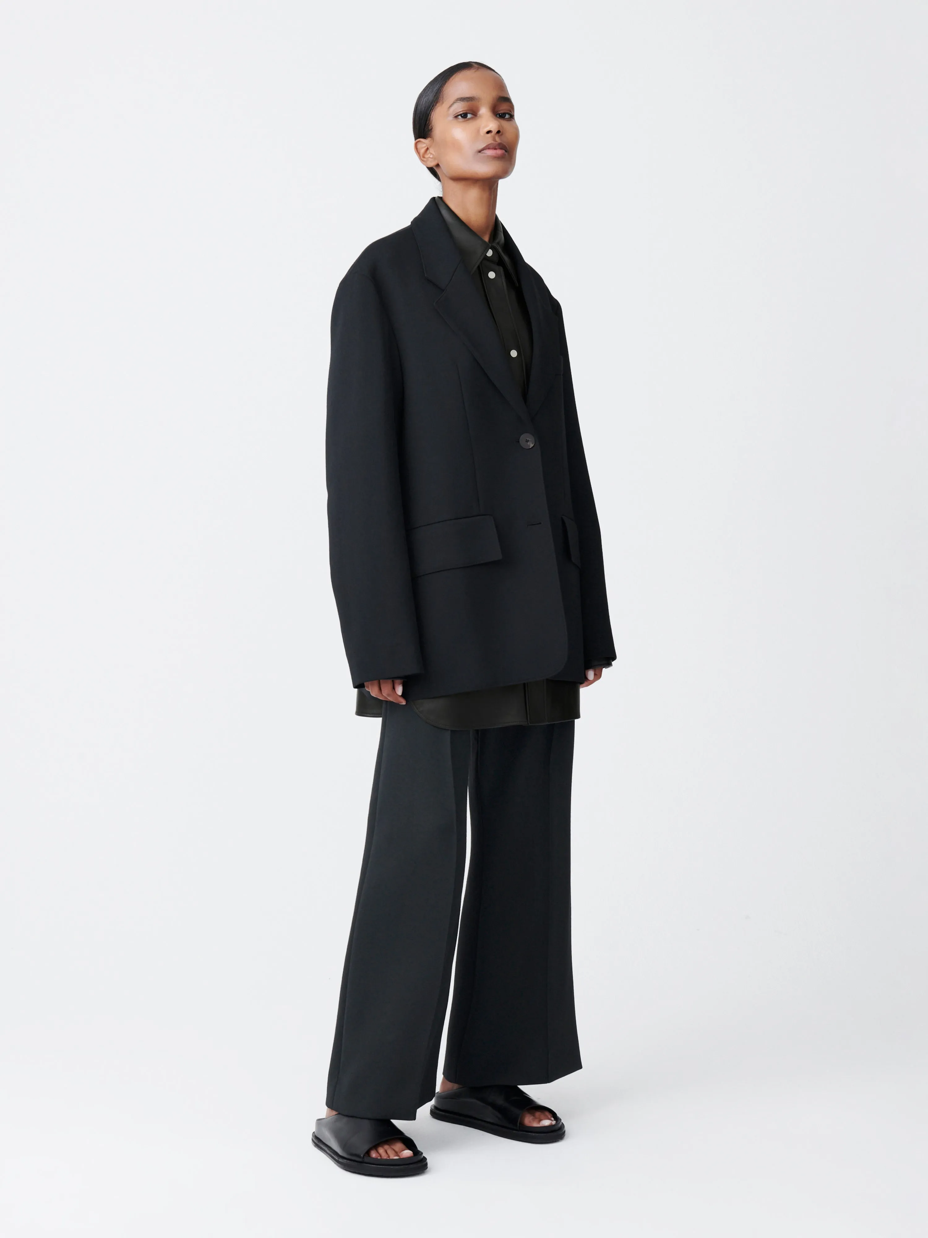 Phelps Wool Jacket in Darkest Navy