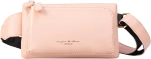 PU Leather Fanny Pack for Women|Crossbody Bags for Women Fashion Waist Pack Adjustable Strap Zipper Pockets Large Capacity