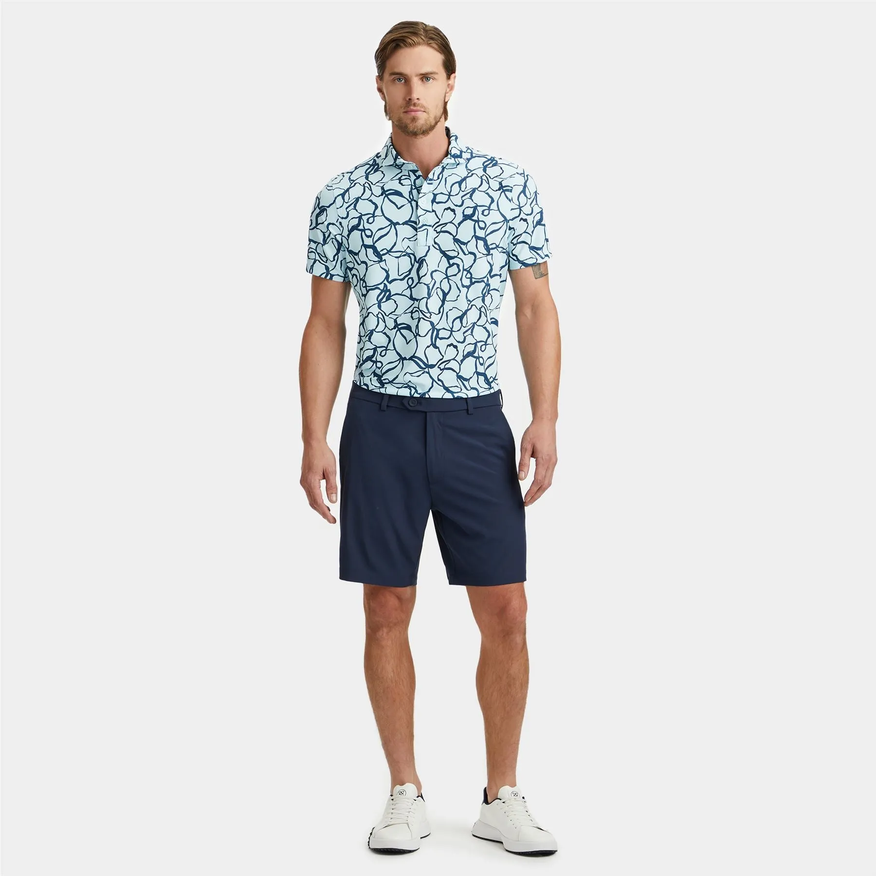 Sketch Floral Tech Pique Polo Daybreak - SS24