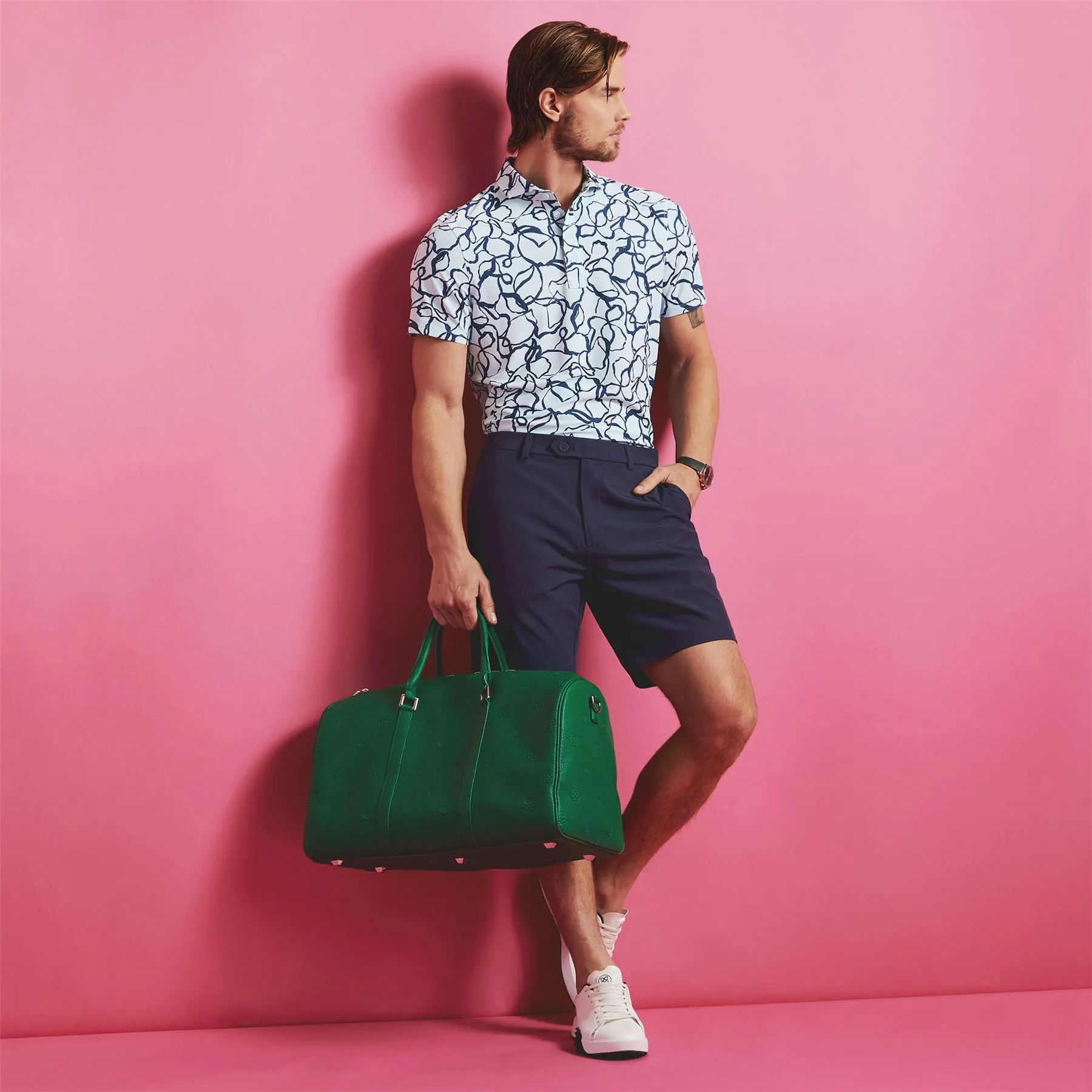 Sketch Floral Tech Pique Polo Daybreak - SS24