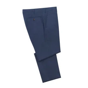Slim-Fit Puppytooth Classic Virgin Wool Trousers in Cobalt Blue