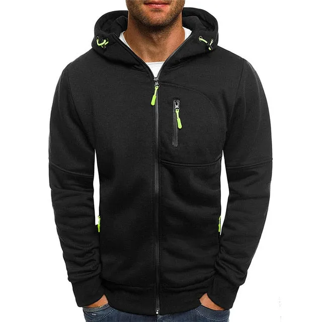 Spring Men's Jackets Hooded Coats Casual Zipper Sweatshirts Male Tracksuit Fashion Jacket Mens Clothing Outerwear