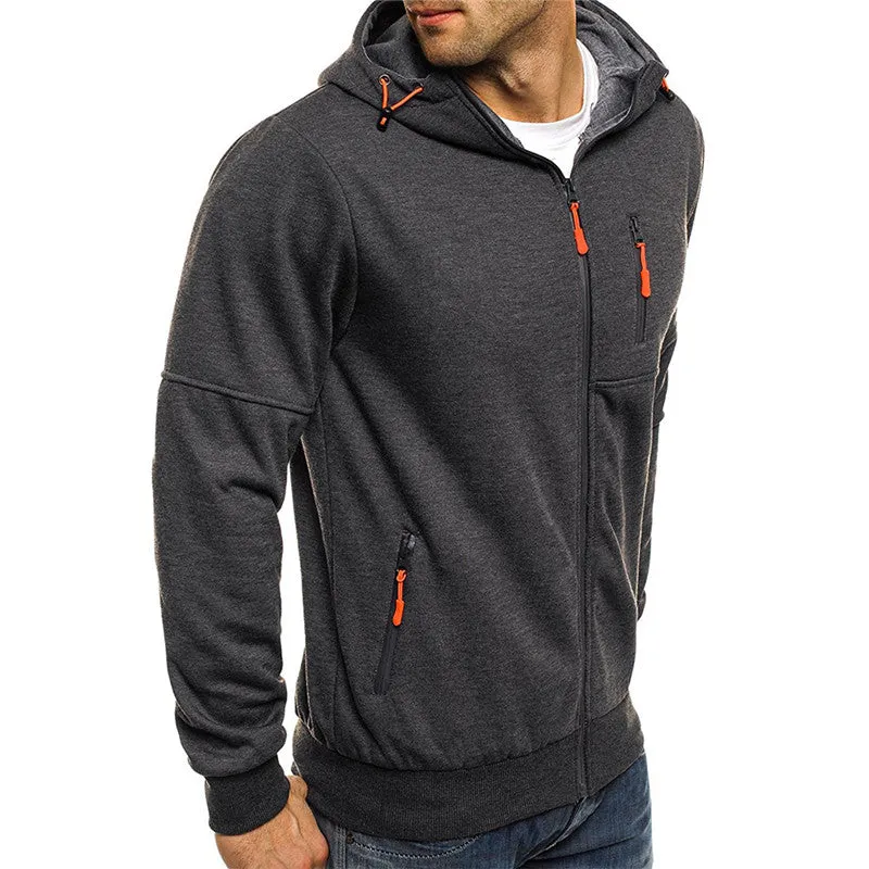Spring Men's Jackets Hooded Coats Casual Zipper Sweatshirts Male Tracksuit Fashion Jacket Mens Clothing Outerwear