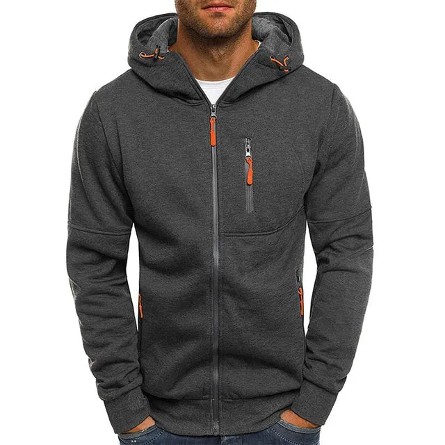 Spring Men's Jackets Hooded Coats Casual Zipper Sweatshirts Male Tracksuit Fashion Jacket Mens Clothing Outerwear