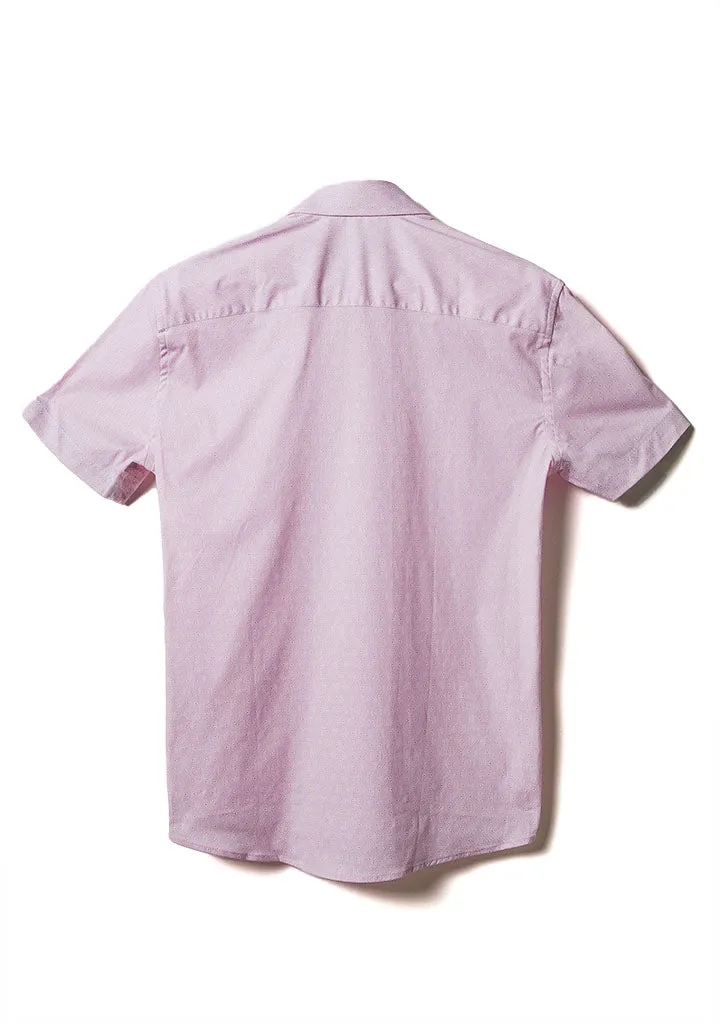 Stone Rose Stretch Short-Sleeve Geo Print Shirt