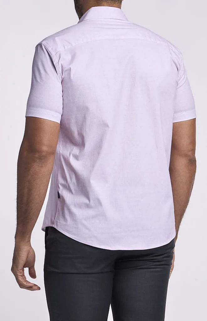 Stone Rose Stretch Short-Sleeve Geo Print Shirt