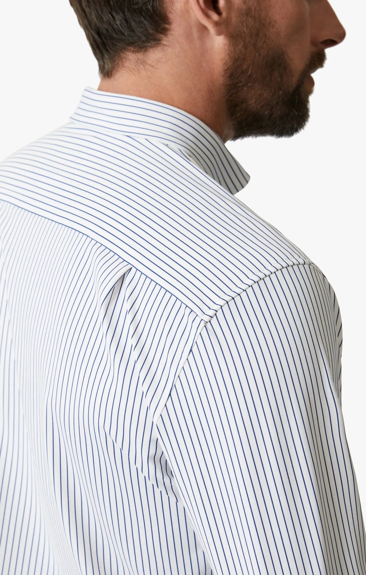 Stripe Tech Shirt In White