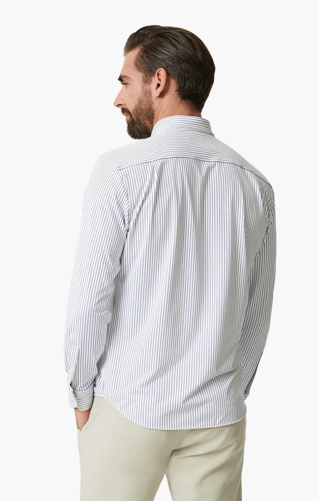 Stripe Tech Shirt In White