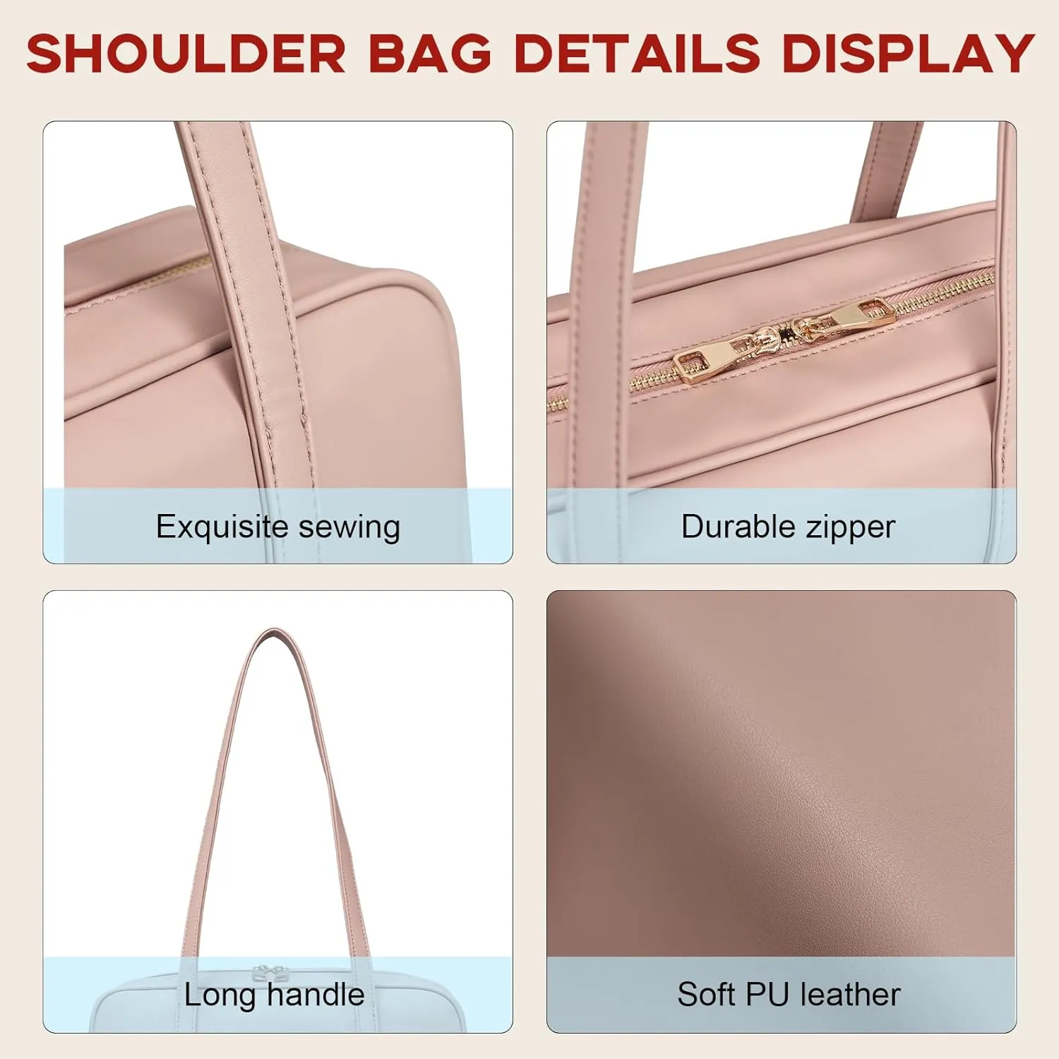 Swing Bag Shoulder Bag For Women Vegan Leather Ladies Clutch Retro Tote Handbags Satchel Bag Trendy Purse