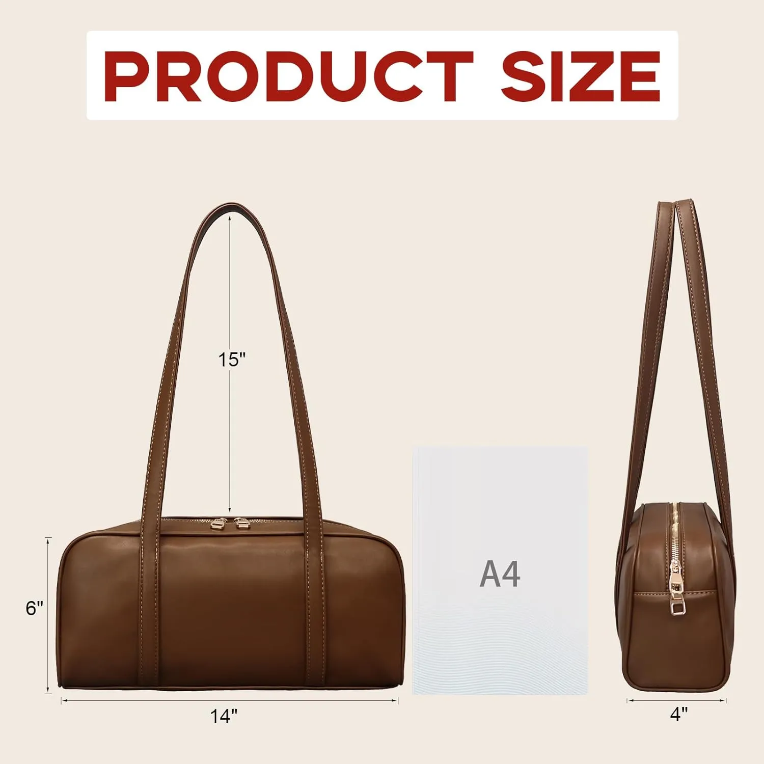 Swing Bag Shoulder Bag For Women Vegan Leather Ladies Clutch Retro Tote Handbags Satchel Bag Trendy Purse