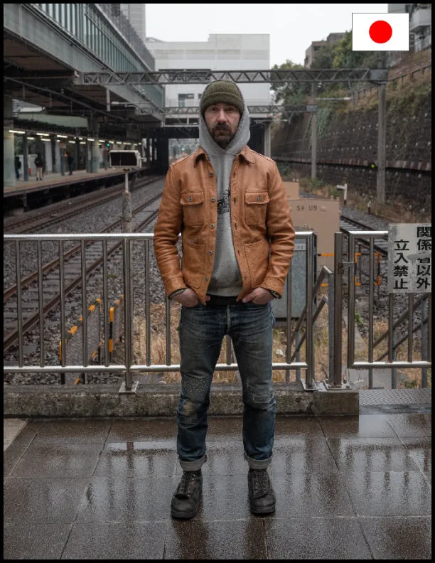 The Shop Vancouver Scar Kakishibu Horsehide Chore Shirt
