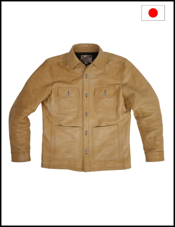 The Shop Vancouver Scar Kakishibu Horsehide Chore Shirt