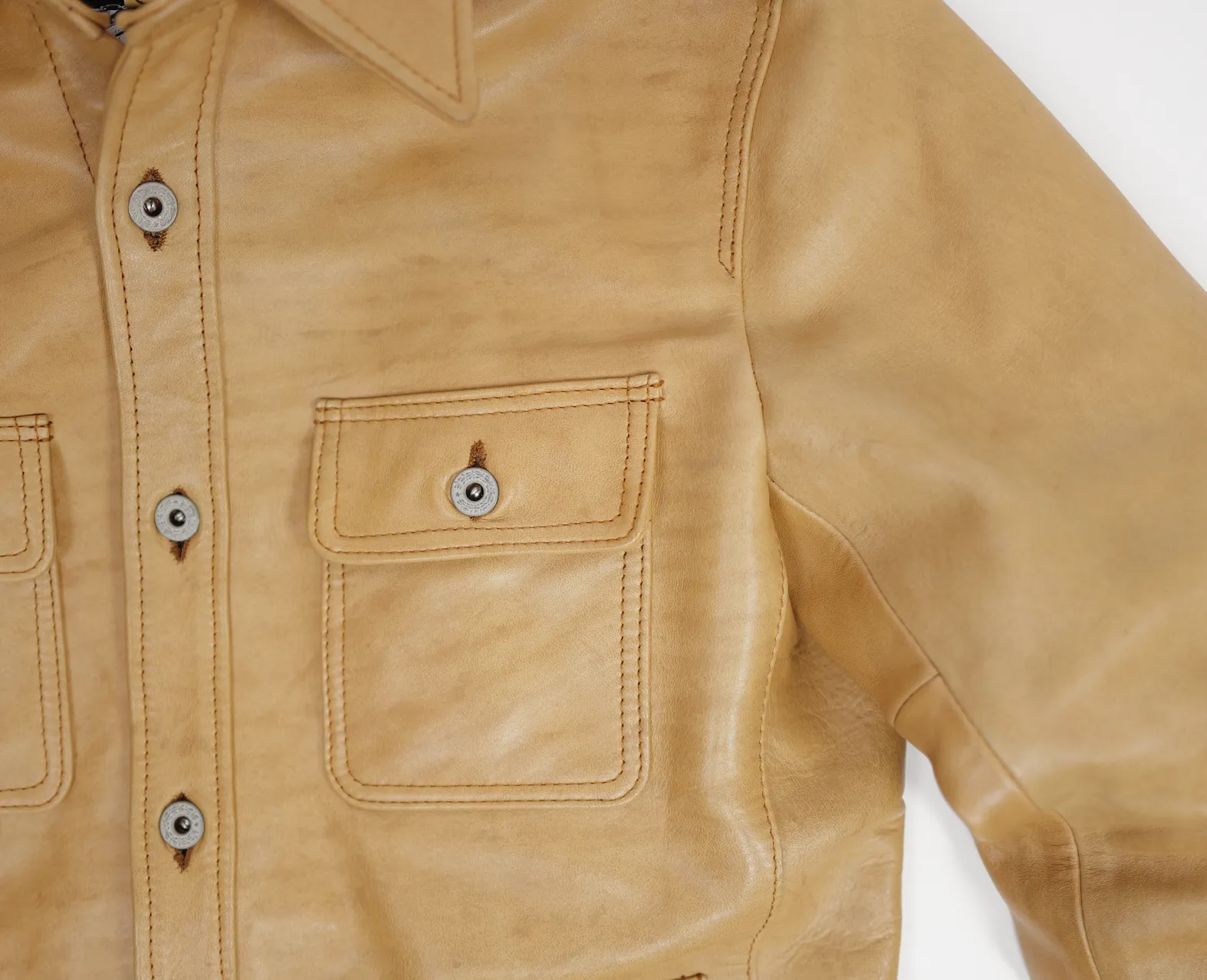 The Shop Vancouver Scar Kakishibu Horsehide Chore Shirt
