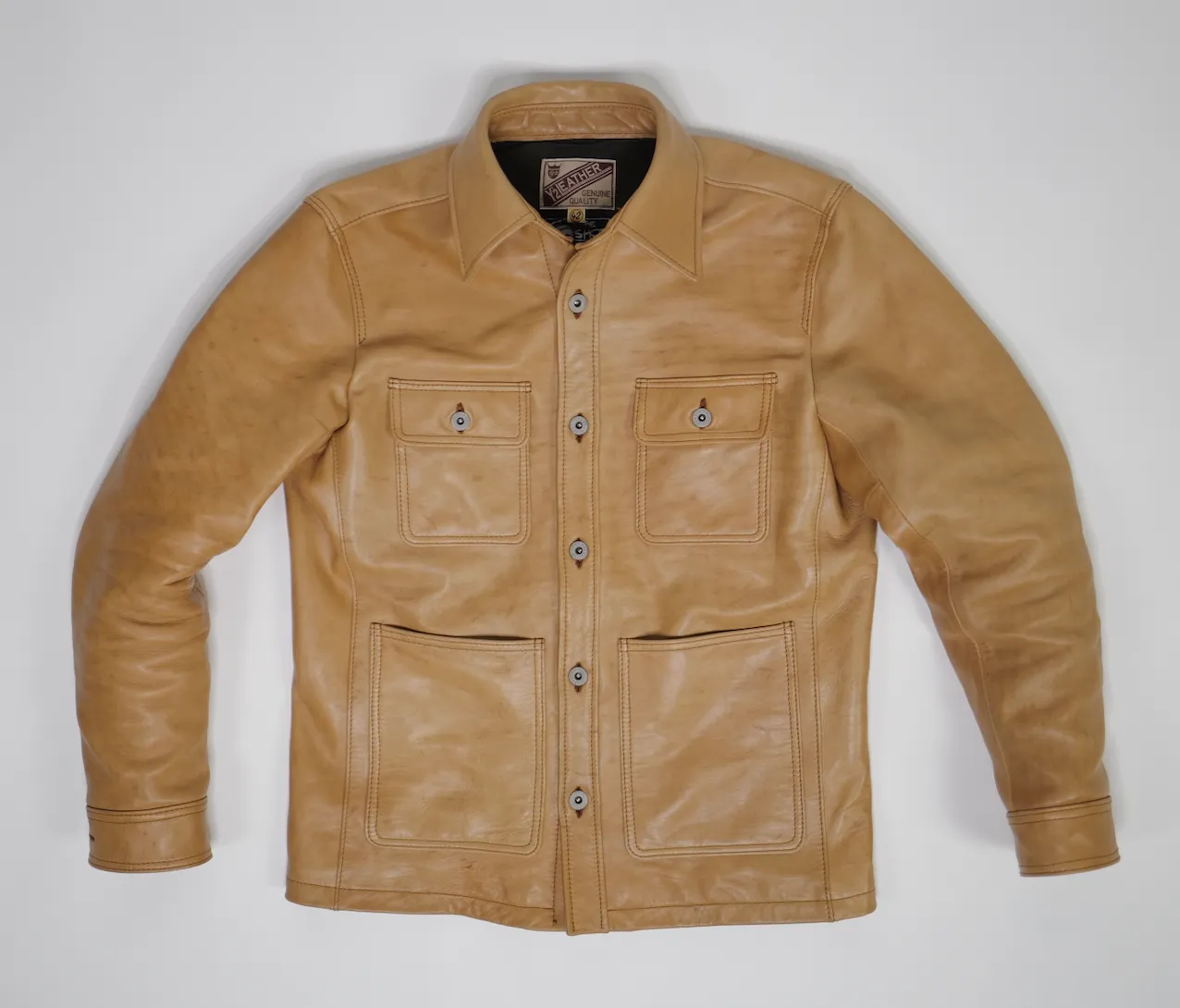 The Shop Vancouver Scar Kakishibu Horsehide Chore Shirt