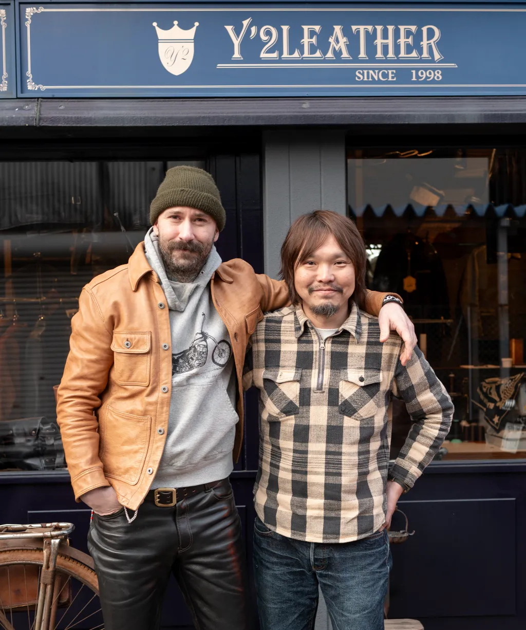 The Shop Vancouver Scar Kakishibu Horsehide Chore Shirt
