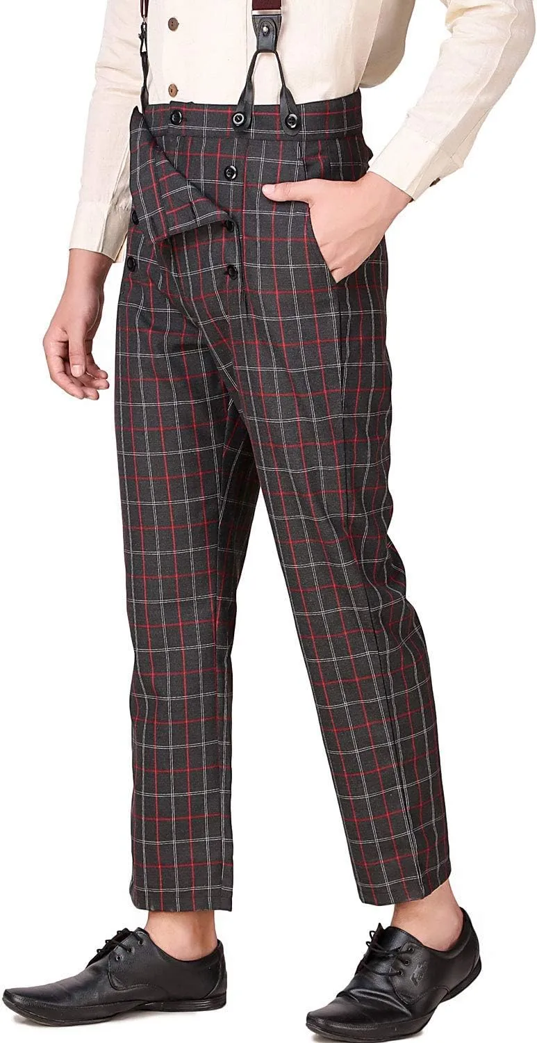 ThePirateDressing Steampunk Victorian Cosplay Costume Architect Men's Pants Trousers