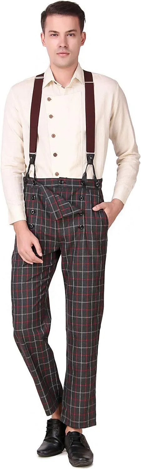 ThePirateDressing Steampunk Victorian Cosplay Costume Architect Men's Pants Trousers