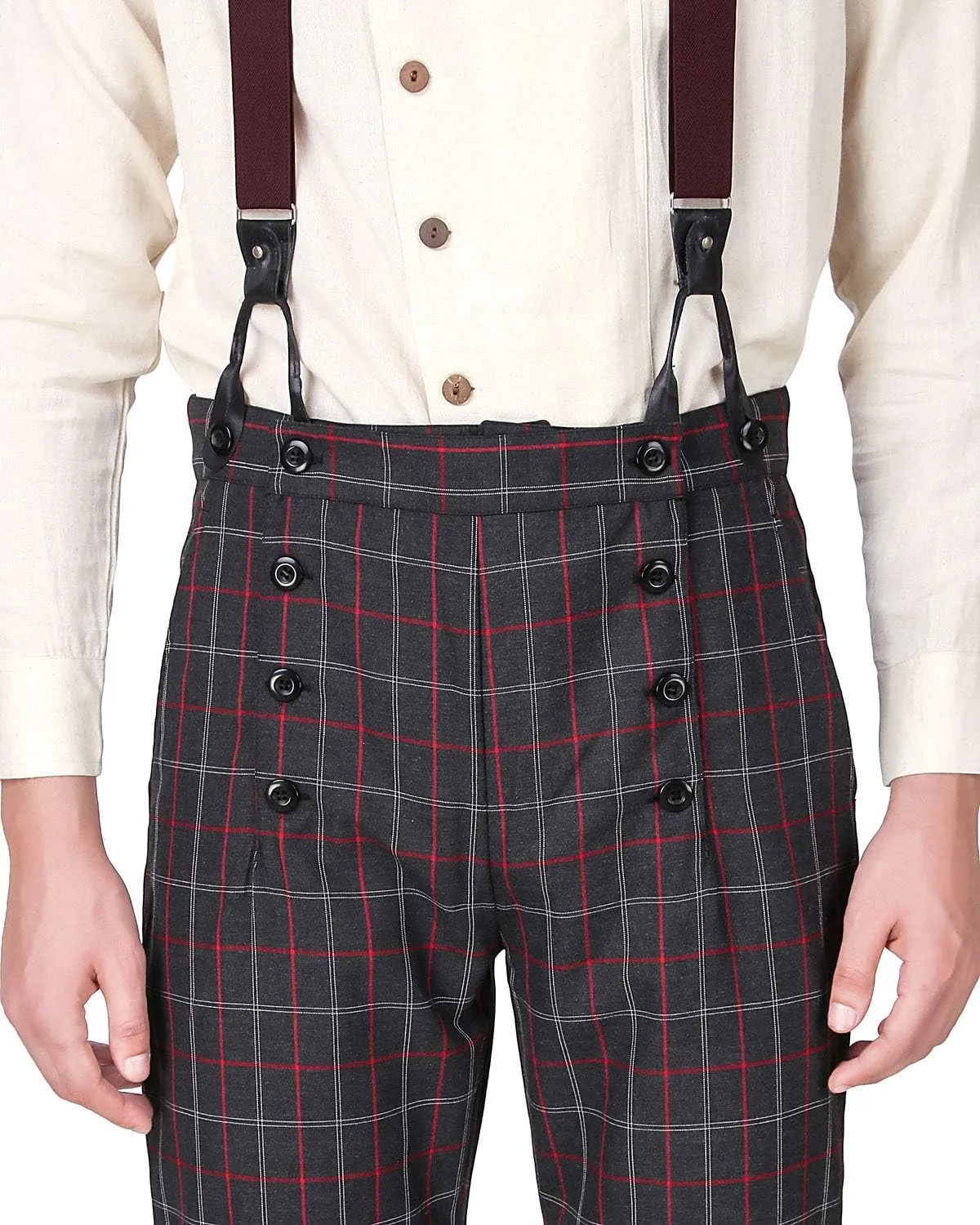 ThePirateDressing Steampunk Victorian Cosplay Costume Architect Men's Pants Trousers