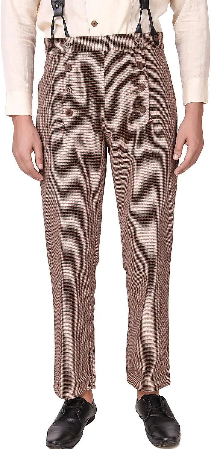 ThePirateDressing Steampunk Victorian Cosplay Costume Architect Men's Pants Trousers
