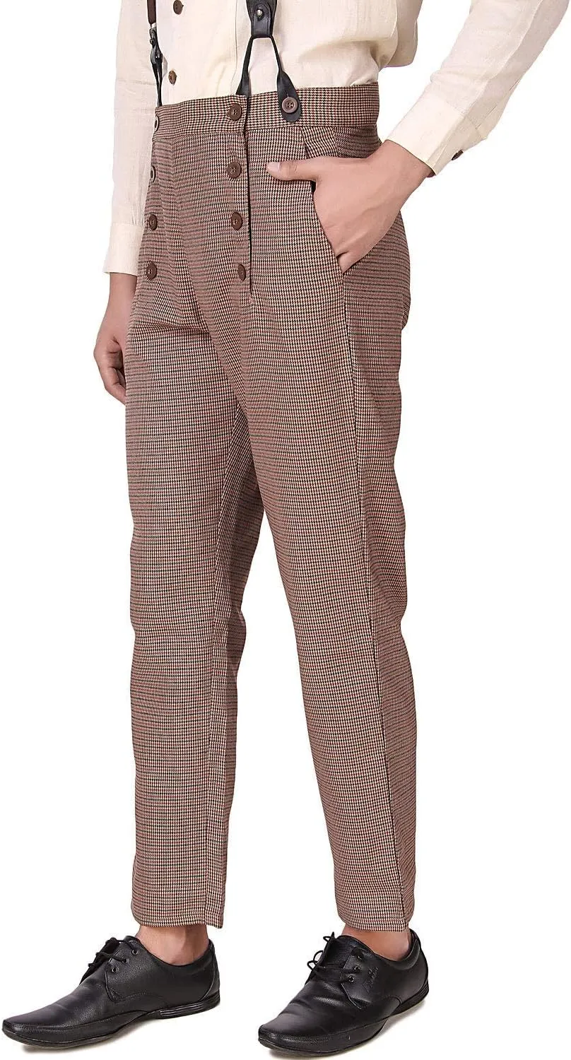 ThePirateDressing Steampunk Victorian Cosplay Costume Architect Men's Pants Trousers