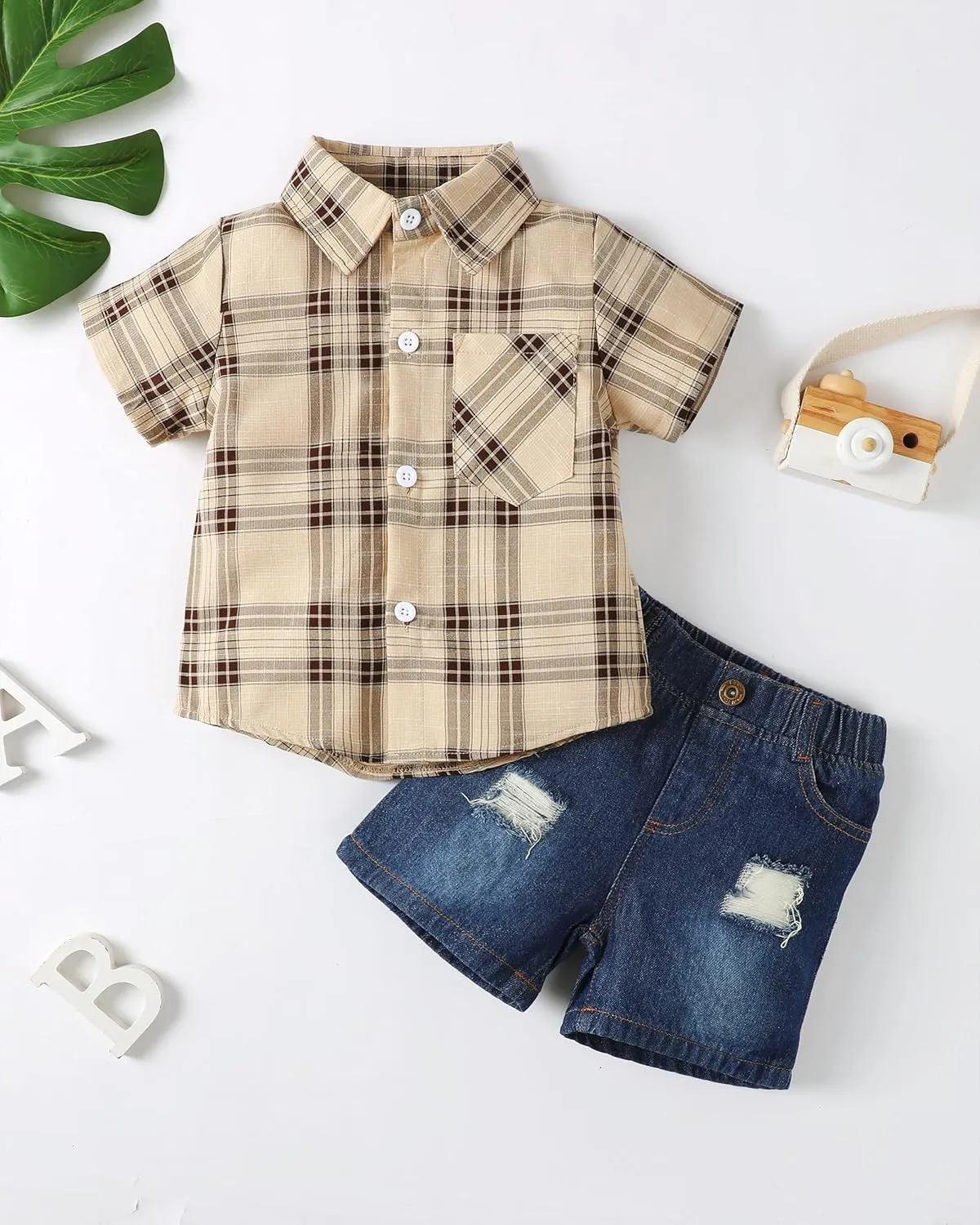 Toddler Baby Boy Clothes Summer Outfits Cotton Short Sleeve T-Shirt Dinosaurs Shorts Set Boy Clothes Outfits Set