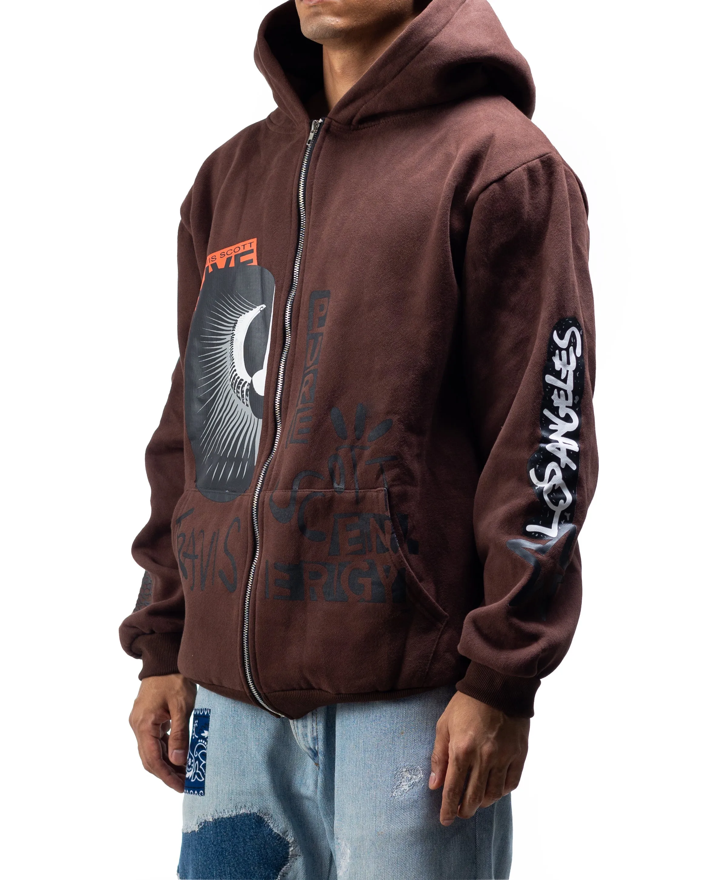 Travis Scott Rolling Loud Live Brown Zipper