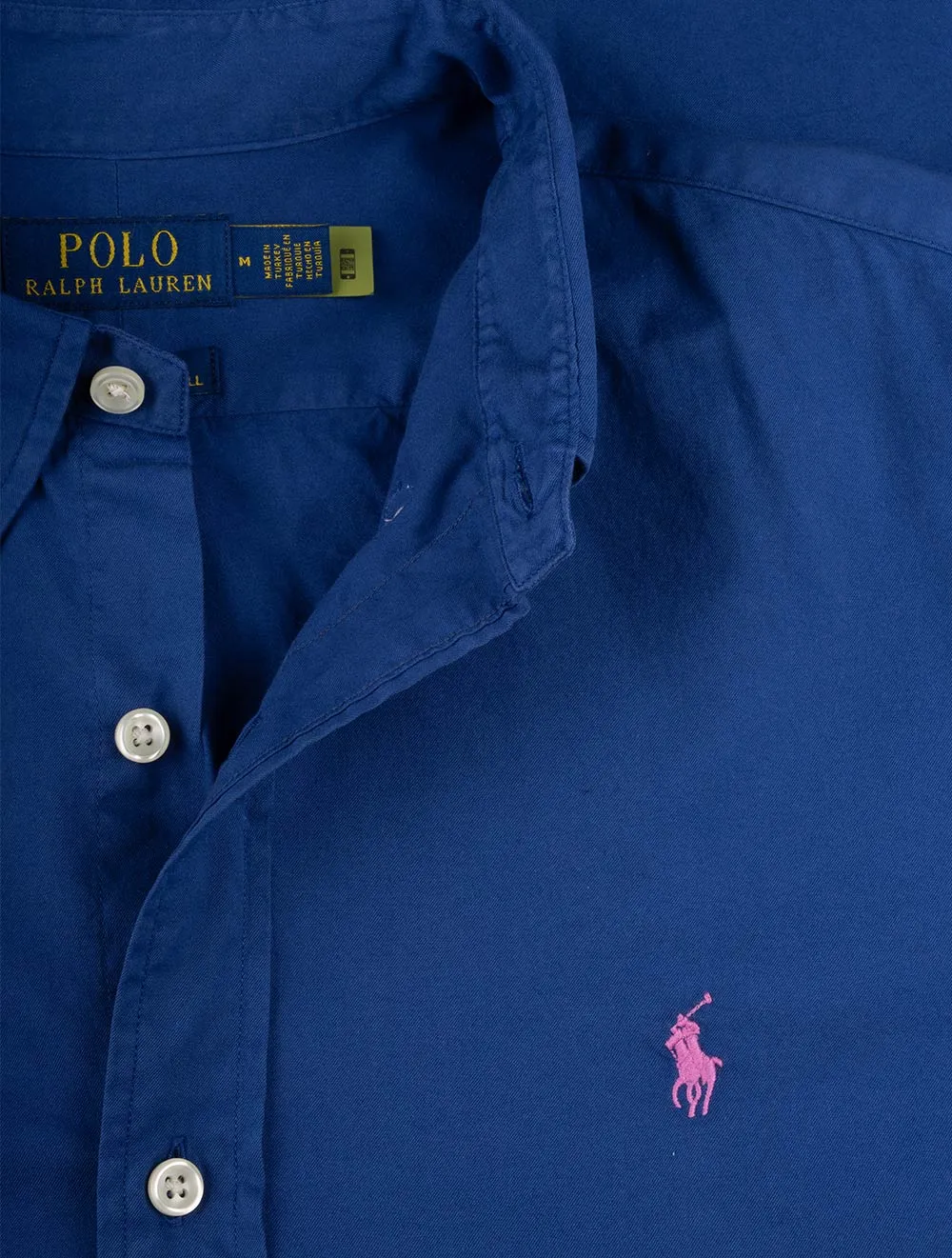 Twill Buttondown Plain Shirt Blue