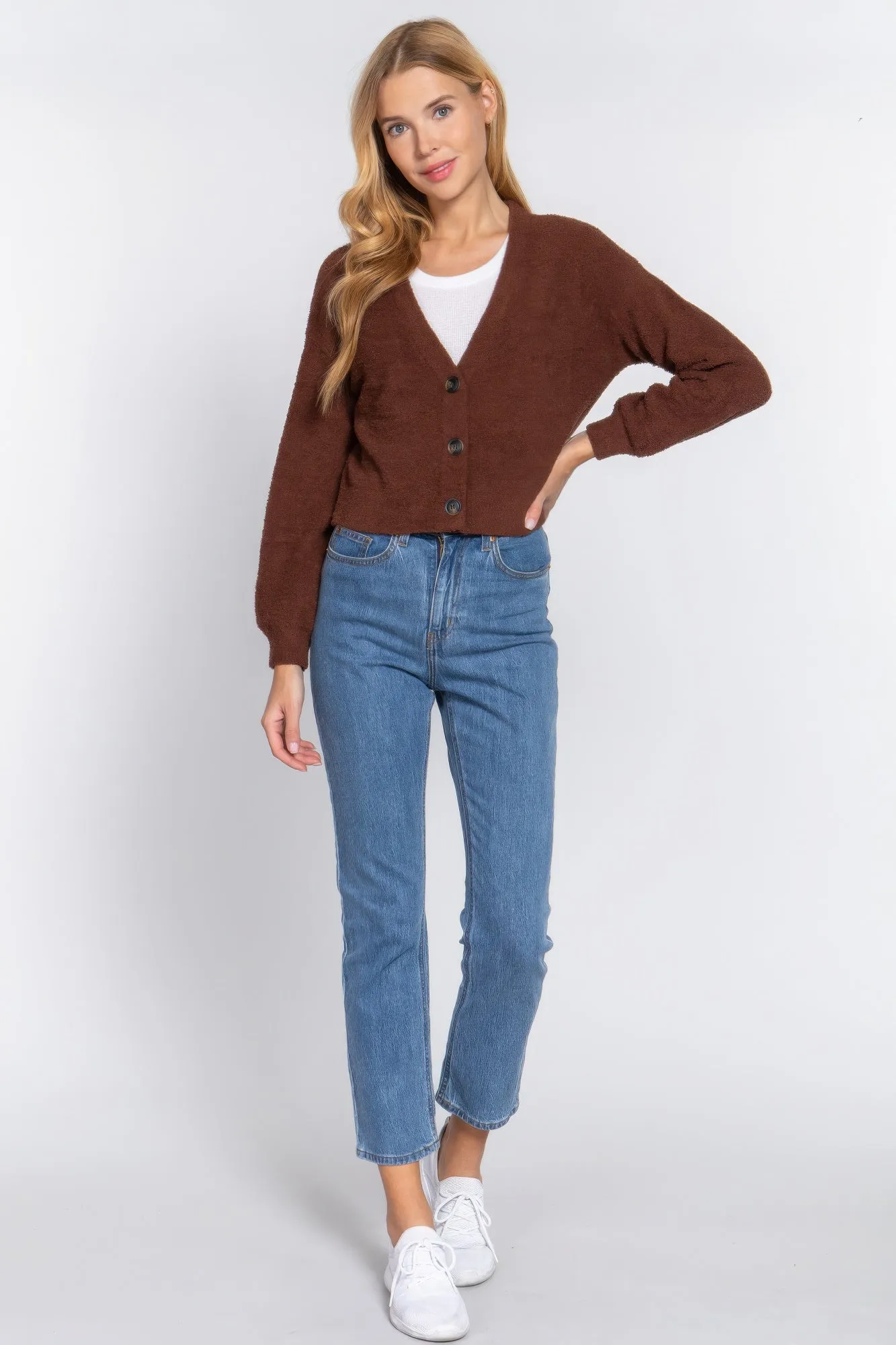 V-neck Sweater Cardigan