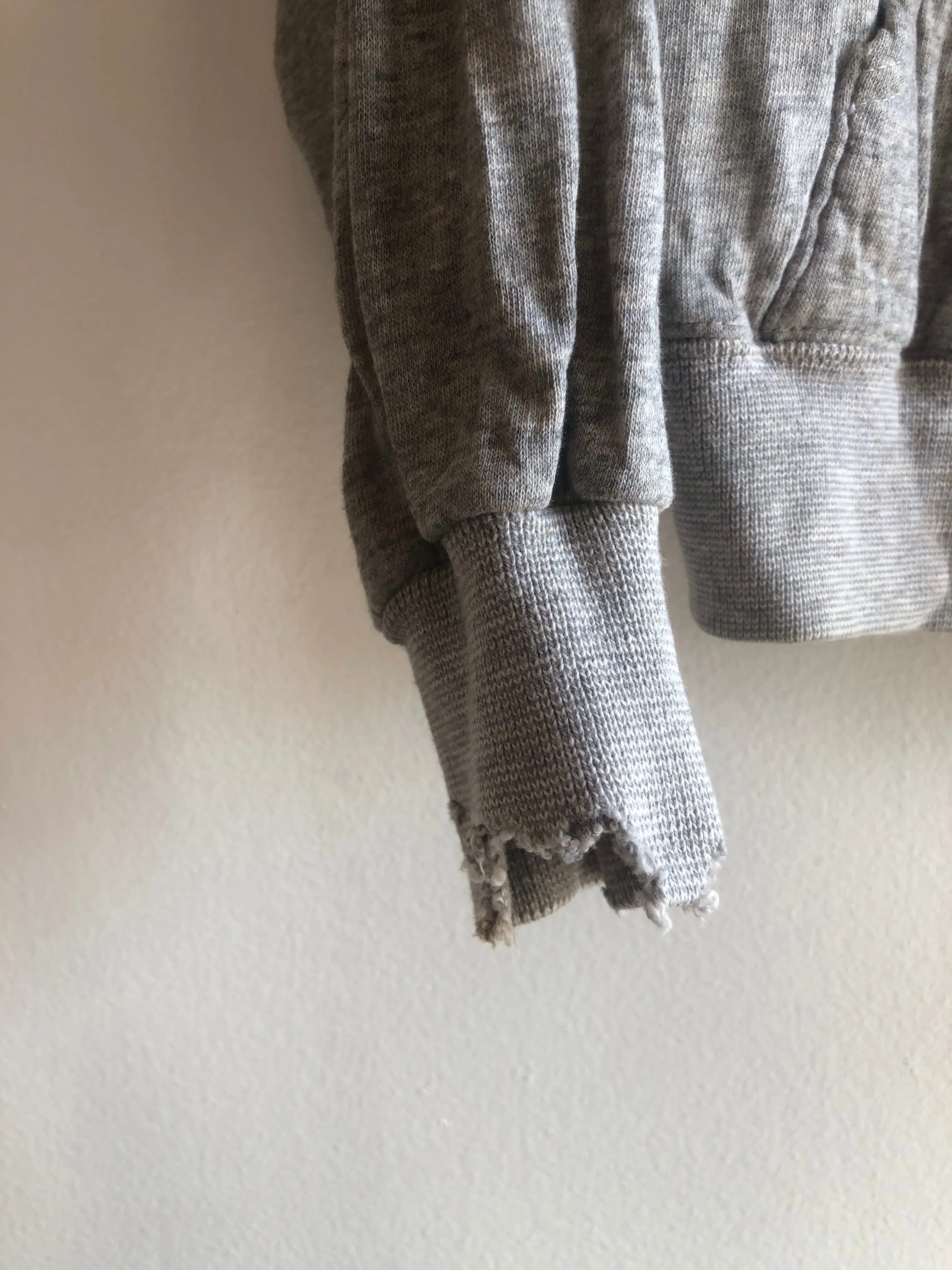 Vintage 1960s Thermal Lined Hooded Zip-Up Sweatshirt