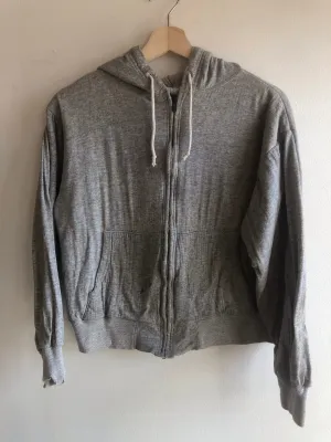 Vintage 1960s Thermal Lined Hooded Zip-Up Sweatshirt